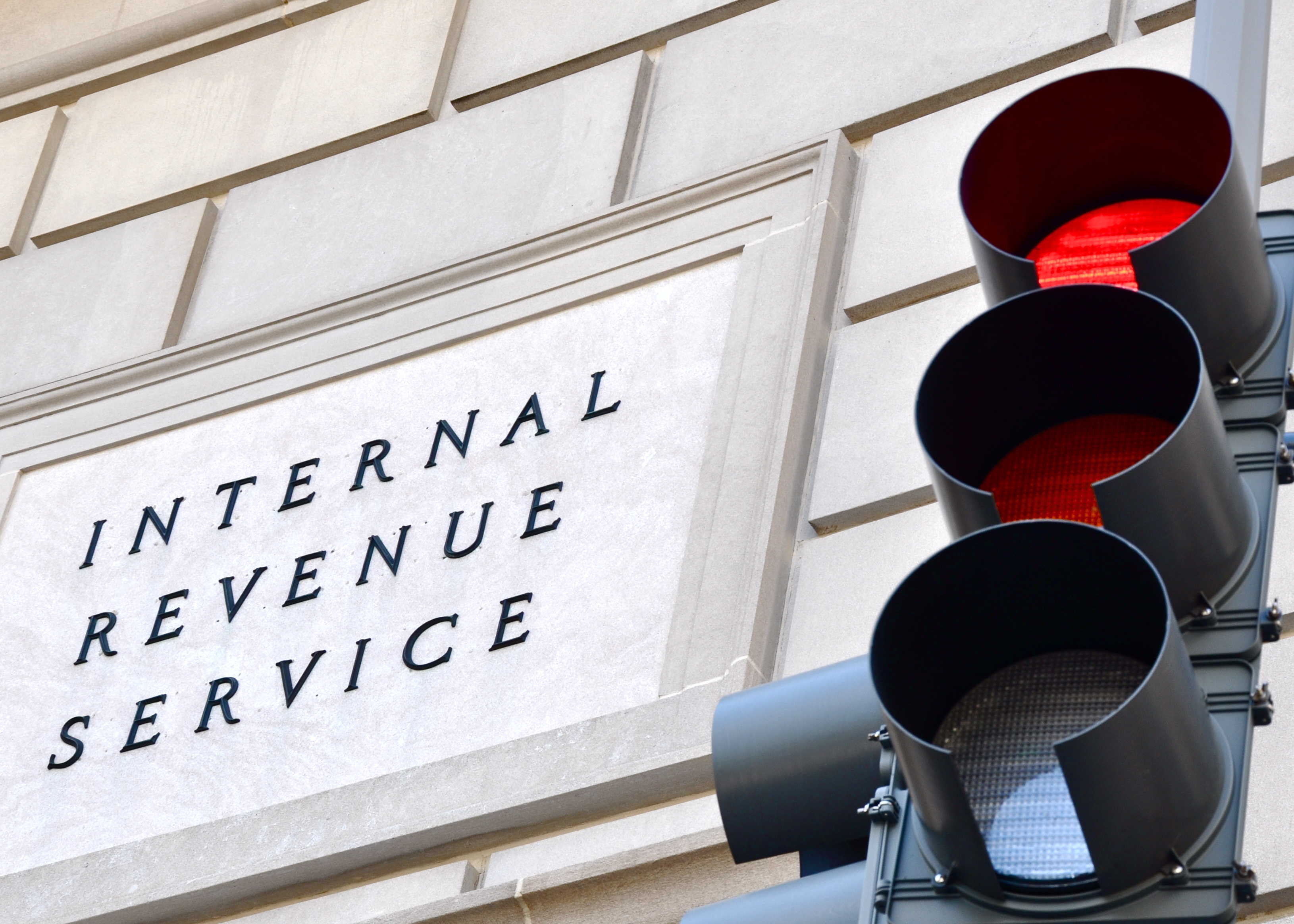 Stop, pay your taxes! Internal Revenue Service