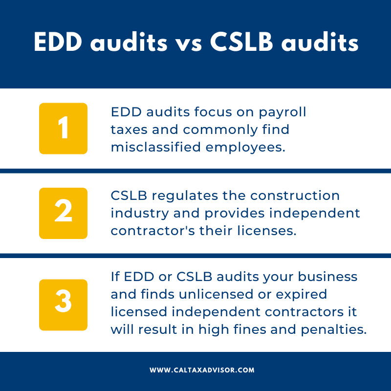 The Difference Between EDD and CSLB audits