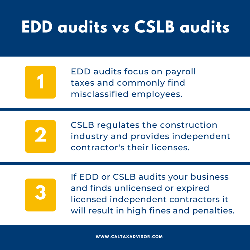 The Difference Between EDD and CSLB Audits Milikowsky Tax Law