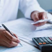 Image of a calculator IRS in an audit