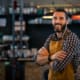 Happy satisfied bartender