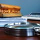 Stamp IRS audit and accounting documents.