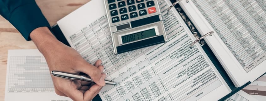 Woman doing paperworks