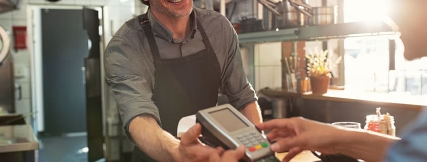 Man paying with a credit card