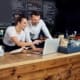 Man and woman in a coffee shop